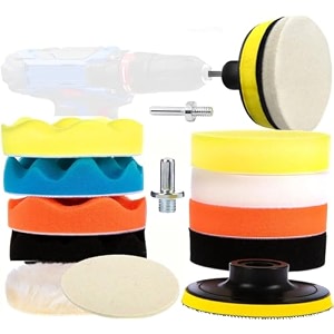 diy crafts pack of 29 pcs polishing pad kit 1x multi colour 29pcs polishing pad kit with m14 thread back pad amp adapter sponge woolpack of 29 pcs polishing pad kit 1x multi colour