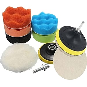 diy crafts pack of 434inch pcs multi colour 8 pcs sponge polishing waxing buffing pads with felt pad kit set compound for auto car 334 pack of 434inch pcs multi colour