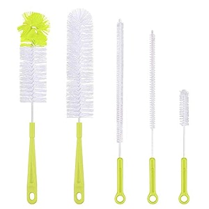 diy crafts pack of 5 pc design no  4 bottle cleaning brush set for washing beer wine decanter narrow neck pack of 5 pc design no  4