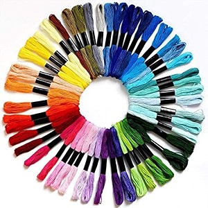 diy crafts pack of 50 pcs bright high rainbow color embroidery floss - cross stitch threads - friendship bracelets floss - crafts floss - skeipack of 50 pcs bright high