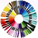 DIY Crafts Pack of 50 Pcs, Bright Semi, Rainbow Color Embroidery Floss - Cross Stitch Threads - Friendship Bracelets Floss - Crafts Floss - Skei(Pack of 50 Pcs, Bright Semi)