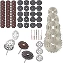 DIY Crafts Pack of 50 Pcs Kit, Multi,Combo Kit, 5xHSS Blade Diamond Cutting Discs Wheel Drill Bit, Rotary Tool Grinding Wheel Circular Saw Blade Abrasive Diam(Pack of 50 Pcs Kit, Multi,Combo Kit)