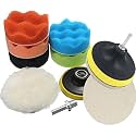 DIY Crafts Pack Of 6"inch Pcs, Multi Colour, 8 Pcs Sponge Polishing Waxing Buffing Pads With Felt Pad Kit Set Compound For Auto Car 3" (Pack Of 6"inch Pcs, Multi Colour)