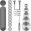 DIY Crafts Pack Of 80 Pcs, Multi, 2 Pcs Mandrel/Connecting Shank, Diamond Cutting Disc Cutting Sheet Circular Saw Blade Woodworking for Dr (Pack Of 80 Pcs, Multi, 2 Pcs Mandrel/Connecting Shank)