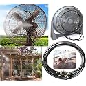 DIY Crafts Patio Misting Micro Flow Watering System Greenhouse Trampoline Waterpark Home Garden Misting Cooling Automatic Distribution Lawn (6 Pcs Mist Kit, Included Pipe + Tap Connector + Accessory)