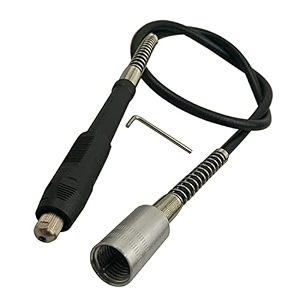 diy crafts profession metal and rubber inner core soft flex shaft tube 03-32 mm drill chuck for cleaning polishing sanding multicolour combo kit no  1 silver black