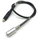DIY Crafts Combo Set No # 3, Silver Black, Profession Metal and Rubber Inner Core Soft Flex Shaft Tube 0.3-3.2 mm Drill Chuck for Cleaning (Combo Set No # 3, Silver Black)