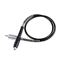 DIY Crafts Combo Kit No # 3, Silver Black, Profession Metal and Rubber Inner Core Soft Flex Shaft Tube 0.3-3.2 mm Drill Chuck for Cleaning (Combo Kit No # 3, Silver Black)