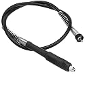 DIY Crafts Profession Metal and Rubber Inner Core Soft Flex Shaft Tube 0.3-3.2 mm Drill Chuck for Cleaning Polishing Sanding (Multicolour) (Combo Kit No # 5, Silver Black)
