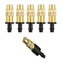 DIY Crafts 6 Pcs, Only Metal Mist Nozzle, Quantity 6 Pcs Brass Nozzle Only For Mist Cooling System, Fan Misting Kit Plant Swimming Pool Cool Hose Pipe Metal Nozzles (6 Pcs, Only Metal Mist Nozzle)