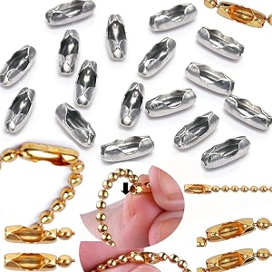 diy crafts 20 pcs silver replacement vertical roman roller blind ball chain cord connector clips bead chain connector ball chain clasps necklace ball bead for jewelry keyc20 pcs silver