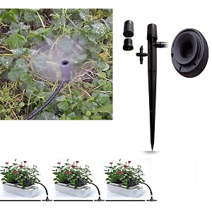 diy crafts 12x stakes round bubbler stake 534inch for fan mist cooling system fan misting animal plants swimming pool cooler tube hose pipe metal nozzles jets misters water patio g 12x stakes