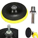 DIY Crafts Self Adhesive 1''inch - 7'' inch Backer Pad Polishing Buffing Plate Rubber + M 10/14 Drill Thread Kit Set (3'' inch Kit, Backer Pad + Universal Drill Nut)