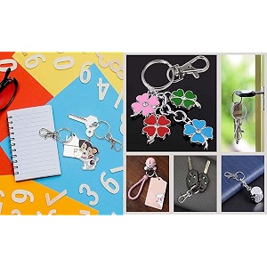 diy crafts 20 pcs 5 sets nickel silver sliver key chain rings kit keychain rings with chain and open jump ring come with screw eye pins for jewelr 20 pcs 5 sets nickel silver
