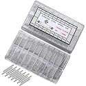 DIY Crafts Watch Spring Bars, 360Pcs 8-25mm Professional Watch Wristband Stainless Steel Link Pins Repair Replacement Pin Tool Kit Set (Design # No 1, Pack Of 360 Pcs)