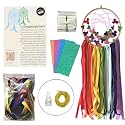 DIY Dream Catcher Making Kit for Kids & Adults – Complete Craft Kit with 6-Inch Metal Ring, Rainbow Color Ribbons, Glitter Sheets, Weaving Thread, Needles & Glue – Includes Instruction Sheet & Video – Art & Cr