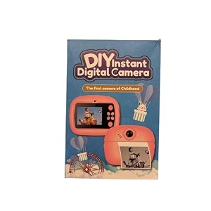 diy instant print mini camera with thermal paper printing 24 inch hd screen sd card support video recording built-in games music player rechargeable portable camera