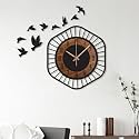 DIY Modern Bird Analog Wall Clock for Hall and Living Room – Silent Non-Ticking Sweep Movement, Stylish Vintage Decorative Wall Watch for Home, Office, and Bedroom 12-Inch Black