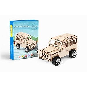 DIY Wooden Off-Road Car STEM Science Toy