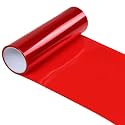 DIYAH 12 X 48 Inches Self Adhesive Headlight, Tail Lights, Fog Lights Tint Vinyl Film (Red)