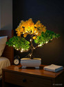 DIYANK Artificial Bonsoi Tree with Sparrow for Living Room Decor with LED Light Bonsai Wild Artificial Plant  with Pot