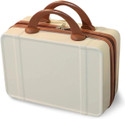 DIYASALES Portable Makeup Travel Case Hand Luggage,Makeup Case Suitcase with Elastic Band Travel Toiletry Kit (Beige, Brown)