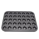 Diydeg Nonstick Mini Muffin Pans, Carbon Steel Baking Pans with PTFE Coating for Uniform Heat Distribution, Easy and Demold for Muffins Cupcakes Cookies Mini Cheesecakes (35 Grids)