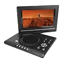 Diydeg Portable DVD Player with Swivel Screen, 9.8" Portable TV with Rechargeable Battery, Remote Control, Dual Speakers, Support CD DVD USB SD Card Sync TV & Multiple Disc Formats (US)
