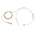Diyeeni Dual Earhook Headset Microphone, Headworn Microphone Compatible with ShureSystem, with 4 Pin Mini XLR Cable and Windscreen, Clear Sound for Lectures, Podcasts, Theater