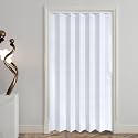 DIYHD 48X80in Accordion Door, White Double-Layer PVC Folding Interior Door