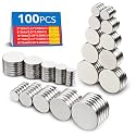 DIYMAG Small Refrigerator Magnets, 100Pcs Round Rare Earth Magnet, 5 Sizes