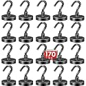 DIYMAG Magnetic Hooks 20pcs 170lbs Cruise Essentials 2026 Magnet Hook Black