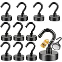 DIYMAG Magnetic Hooks 12pcs 85lbs Cruise Essentials 2026 Magnet Hook Black