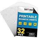DIYMAG Printable Magnetic Sheets, Glossy 32Pcs 8.5"x11" for Inkjet Printers