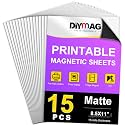 DIYMAG Printable Magnetic Sheets, Matte 15Pcs 8.5"x11" for Inkjet Printers