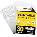 DIYMAG Printable Magnetic Sheets, Matte 30P 8.3"x11.7" for Inkjet Printer