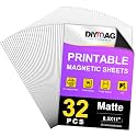 DIYMAG Printable Magnetic Sheets, Matte 32Pcs 8.5"x11" for Inkjet Printers