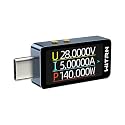 Diymore USB C Power Meter Portable USB-C Tester,Digital Power Meter, for USB-C Phones, Laptops, Chargers and More Voltage Tester Multimeter Tester USB Tester Power Meter USB Power Meter