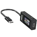 diymore USB C Tester Power Meter,Digital Multimeter, Type C Voltage and Current Tester Meter, Power Bank Capacity,Working Time Ammeter Voltmeter USB Cable Charger Detector LED Display