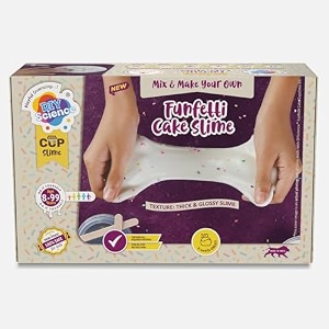 funfetti cake slime kit slime making kit 8 years make thick super glossy and stretchy slime cake scented glue activator gel colourful funfetti toppings