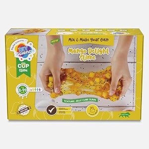 mango delight slime kit 8 years make super shiny amp stretchy jelly cube mango scented glitter glue activator gel ultralight foam cubes