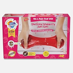 sparkling strawberry jam slime kit 8 years make super shiny and stretchy slime strawberry scented slime glue activator gel strawberry slice toppings