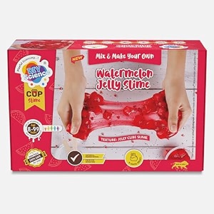 watermelon jelly slime kit 8 years make super shiny jelly cube slime scented slime glue activator gel ultralight foam cubes watermelon toppings