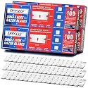 DIYSELF 400 Pack Scraper Blades, Flat Razor Blades for Labels and Decals