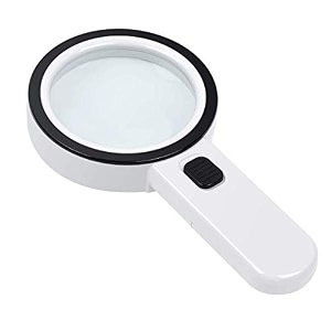 magnifying glass with light 30x handheld large magnifying glass 12 led illuminated lighted magnifier for seniors readingsolderinginspectionreadingmapsinspectioncoins