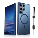 Dizn Case for Samsung Galaxy S23 Ultra Case,[Not Fit S23],Compatible with MagSafe,with Strap,Matte Translucent Cover,Military Grade Shockproof Protection,Magnetic Funda para S 23 Ultra,Sapphire Blue