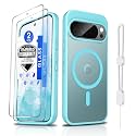 Dizn for Google Pixel 10 Pro XL Case:[Not Fit Pixel 10/10 Pro],with Tempered Glass Screen Protector, Compatible with MagSafe,with Strap, Matte Shockproof, Military-Grade Funda Protective 10Pro XL,Teal