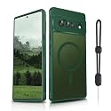 Dizn for Google Pixel 6 Pro Phone Case:[Fit for MagSafe],Wireless Charging,with Band,Matte Translucent Slim Smoot Soft Touch,Military-Grade Protective for 6 Pro,Green