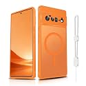Dizn Magnetic for Google Pixel 6 Pro Case: [Fit for MagSafe] Wireless Charging,with Wrist Strap,Soft Touch Phone Case,Military-Grade Protective for 6 Pro,Orange