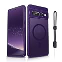 Dizn Magnetic for Google Pixel 7 Pro Case:[Not Fit Pixel 7],Matte Cover,[Compatible with MagSafe] Wireless Charging,with Strap,Military-Grade Protective,for Pixel 7 Pro,Dark Purple